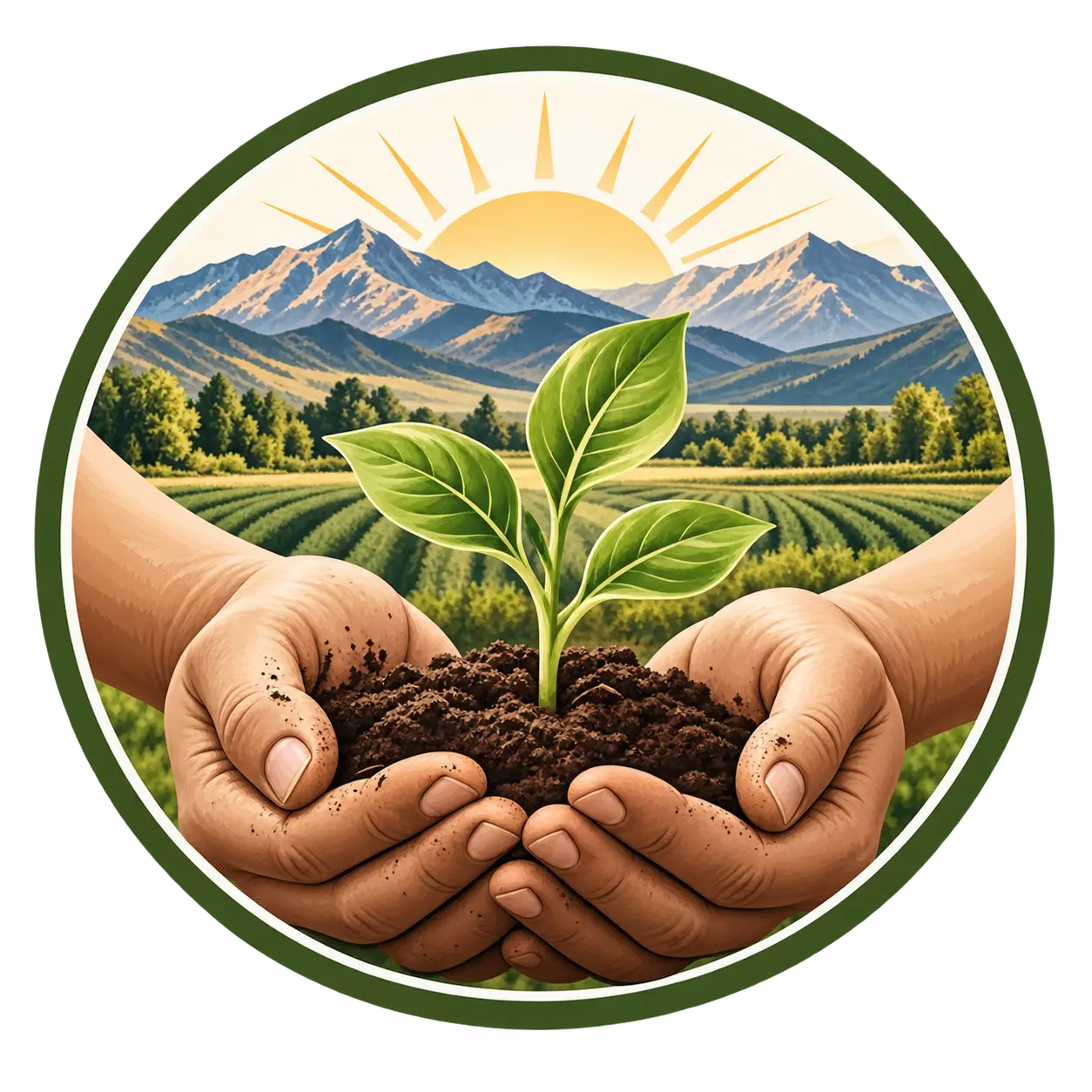 A seedlilng starts to grow in the hands of a responsible community gardner.