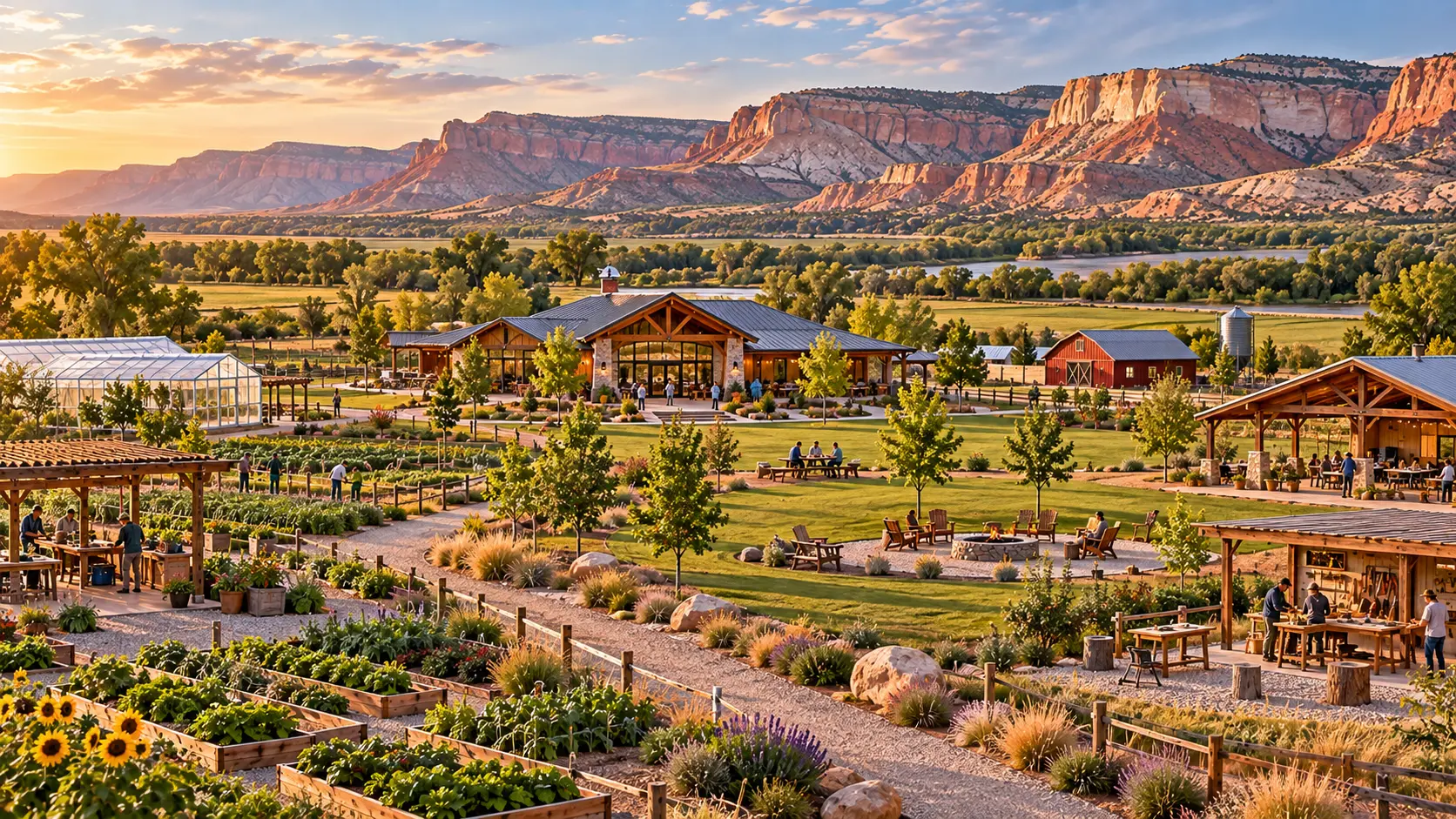 The future vision of a facility in Vernal Utah that would serve community members in self-sufficient goals.